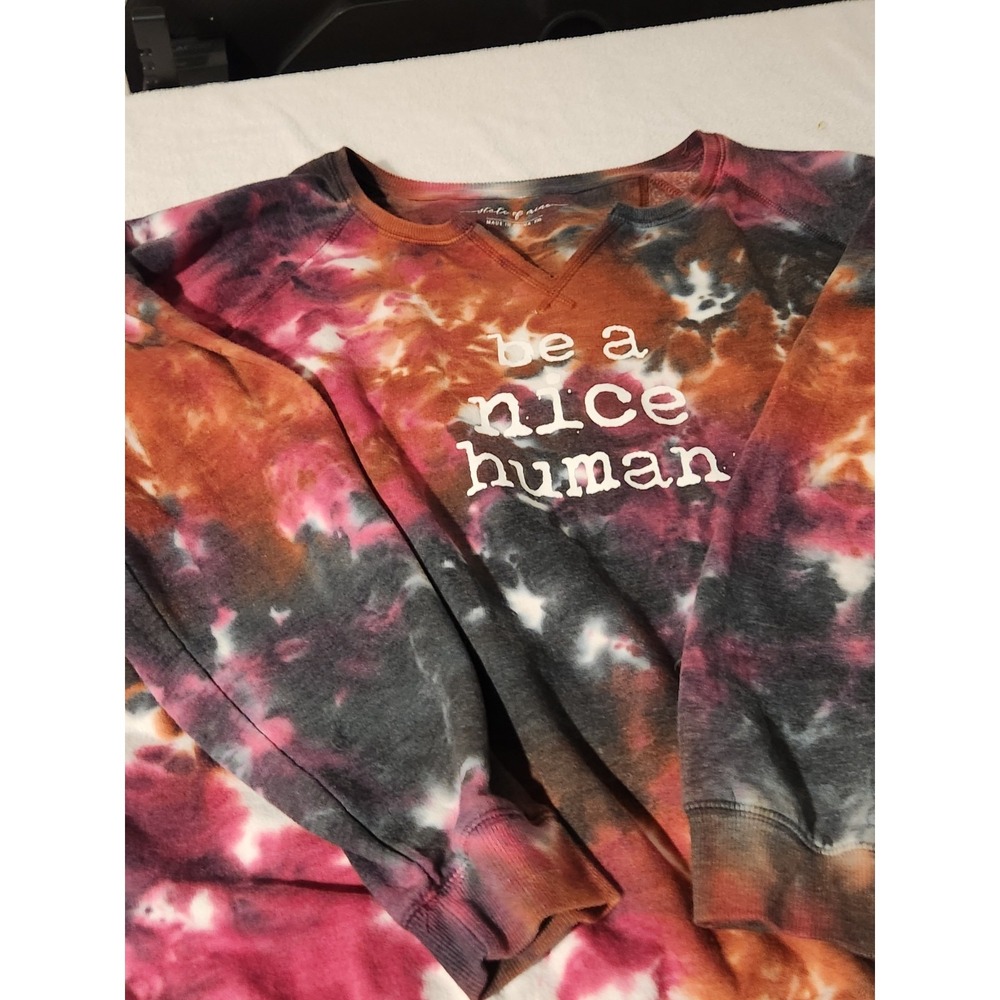 Be a Nice Human Tye‎ Dye Sweatshirt XXL